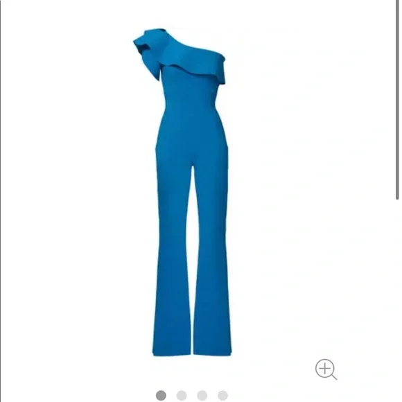 Chiara Boni jumpsuit with one arm ruffle